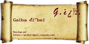 Galba Ábel névjegykártya